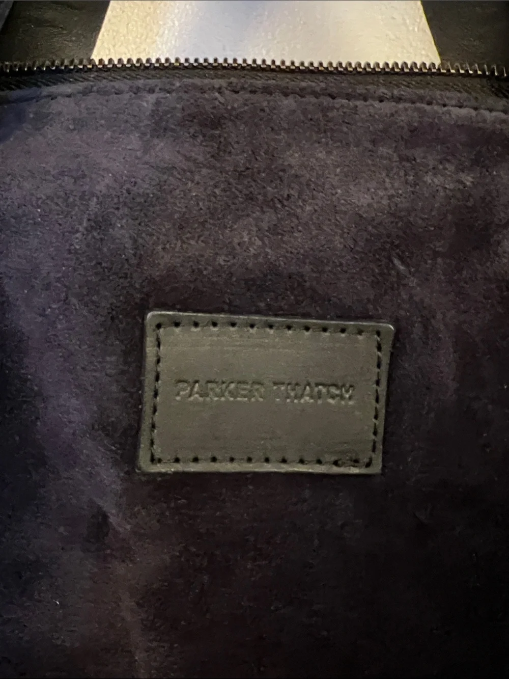 Parker Thatch NAVY Suede Charlie Handbag - Picture 3 of 13